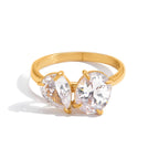 Twin Star Ring in gold alternate product view