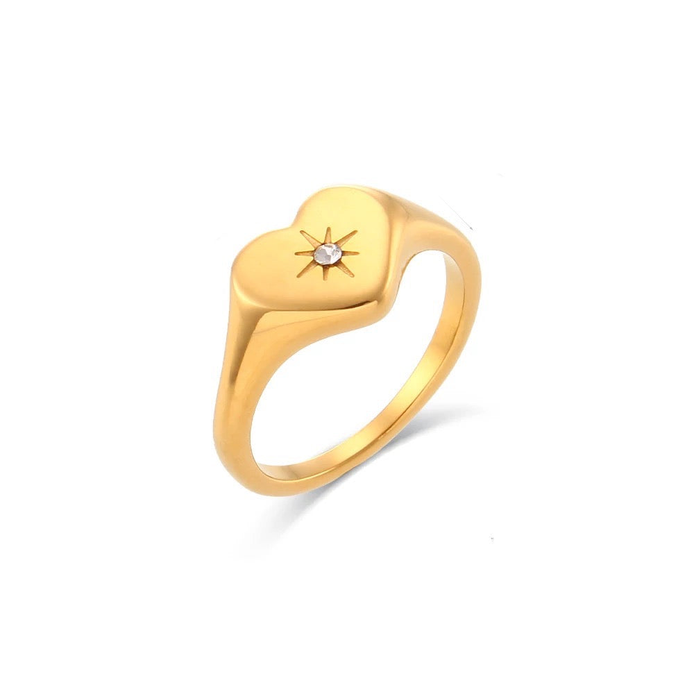 Heart bling ring