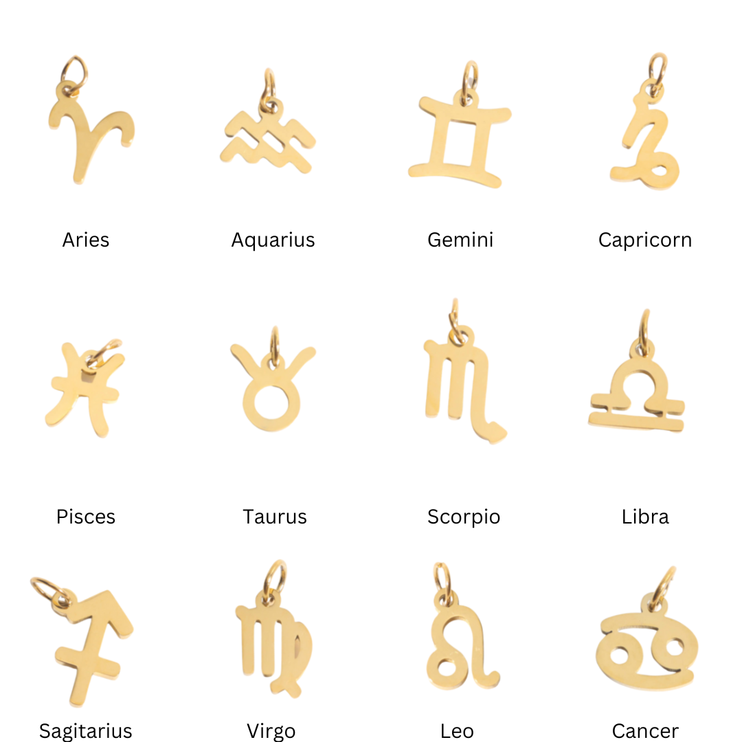 Plain zodiac charms