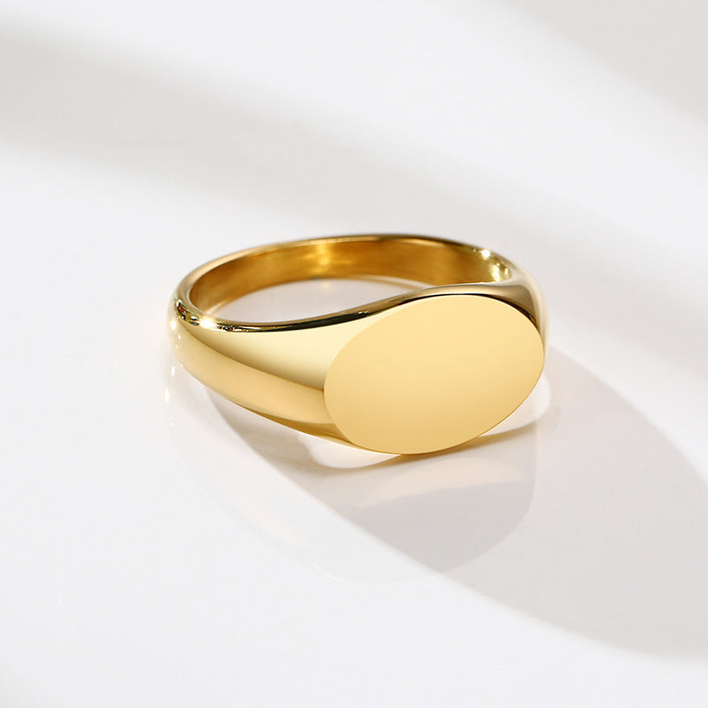 Oval singlet ring