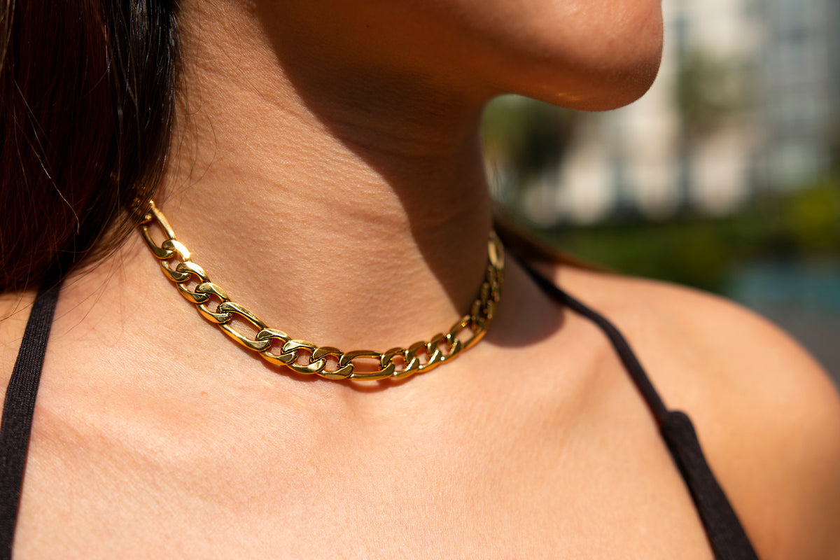 Thick figaro cuban chain