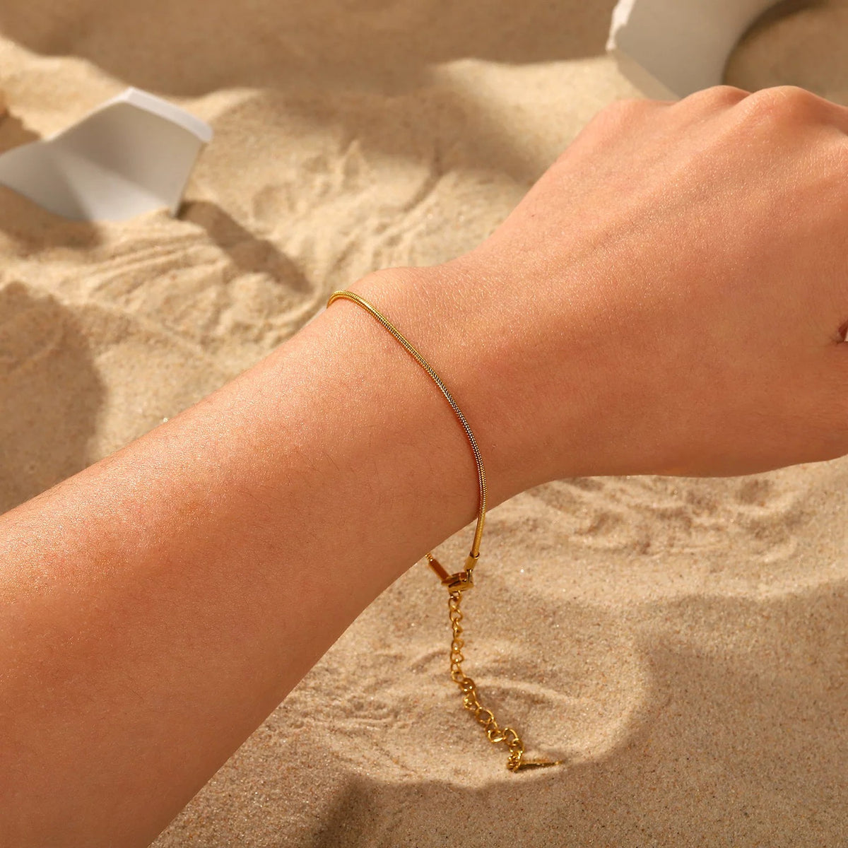 Thin snake bracelet