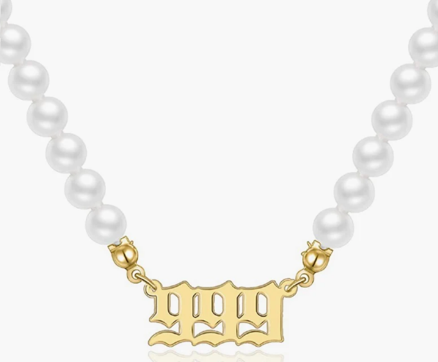 Angel number pearl chain