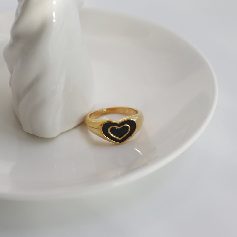 Double heart ring